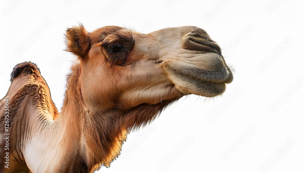 Obraz premium camel head isolated on white