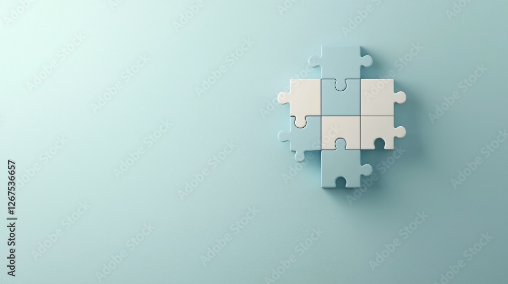 Arrange Three Blue Puzzle Pieces on a Minimalist Background for Creative Design Inspiration Arrange Three Blue Puzzle Pieces on a Minimalist Background for Creative Design Inspiration