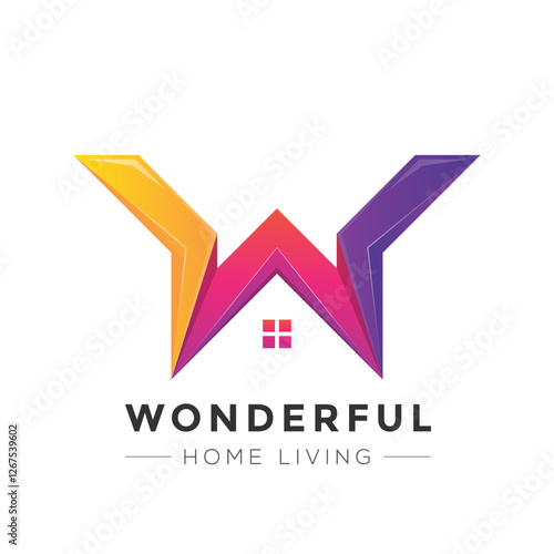 Free Download Modern Letter W Home Logo. Modern logo combining letter W and house shape. Perfect for real estate, construction, or property management businesses. Clean, professional, and memorable design. - GFXLoad