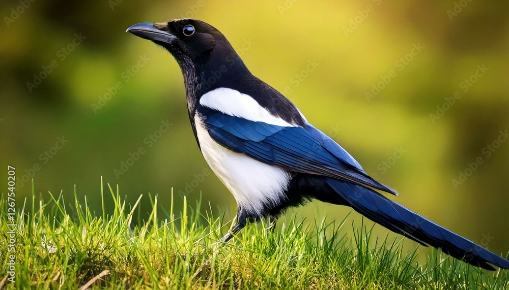 A clever Eurasian Magpie, playful and detailed A clever Eurasian Magpie, playful and detailed