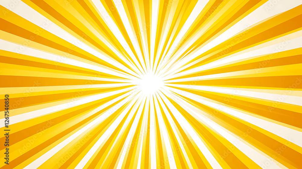 Golden yellow rays burst from a central white point, creating a sunburst effect. Golden yellow rays burst from a central white point, creating a sunburst effect.
