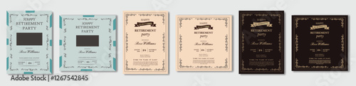 Retirement Flyer Design Template. Retirement Party Invitation Layout, square banner, and a4 poster, Retirement flyer template. Happy retirement party flyer design.