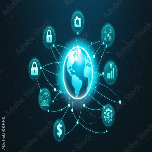 Technology global arts cityscape flowers business 