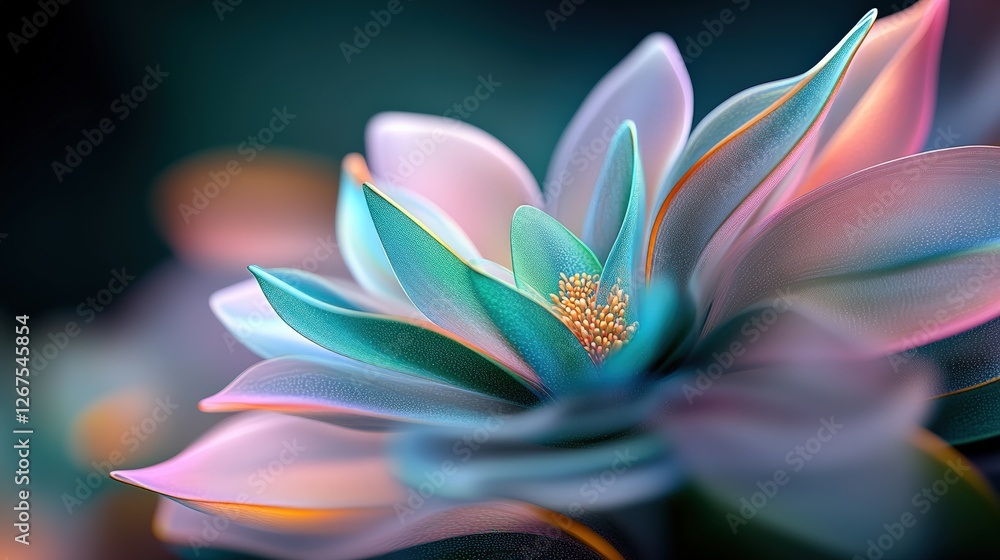 Fototapeta premium Ethereal Bloom with Translucent Petals .