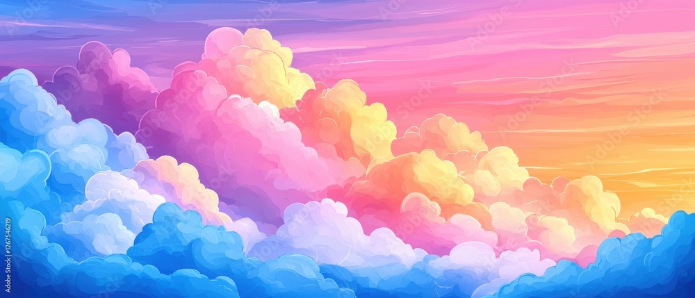 Dramatic sunset clouds nature digital art colorful sky aerial view vibrant atmosphere Dramatic sunset clouds nature digital art colorful sky aerial view vibrant atmosphere