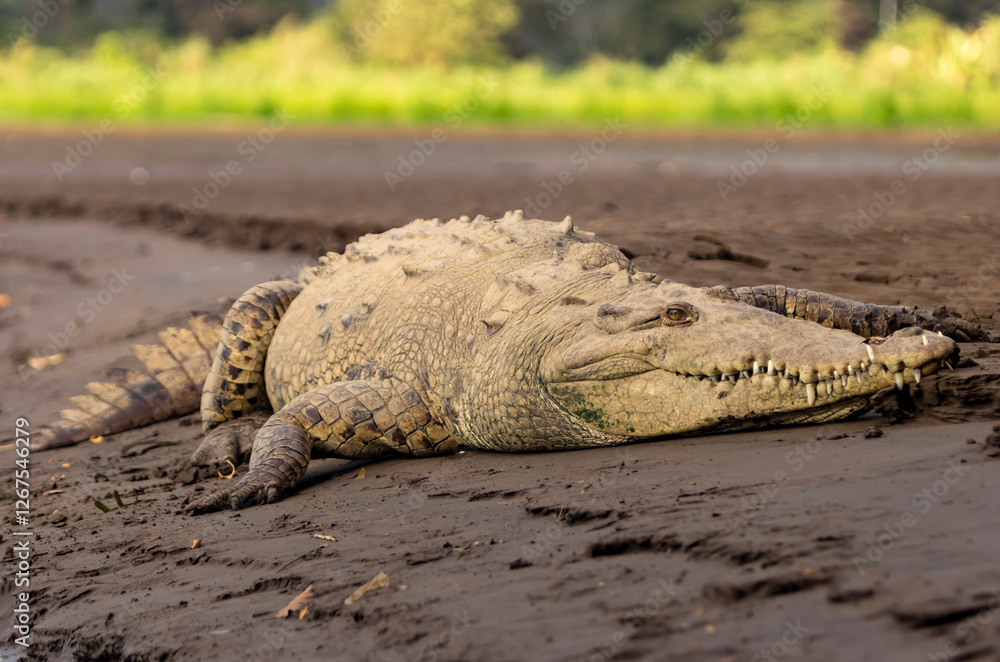 Obraz premium crocodile on the beach