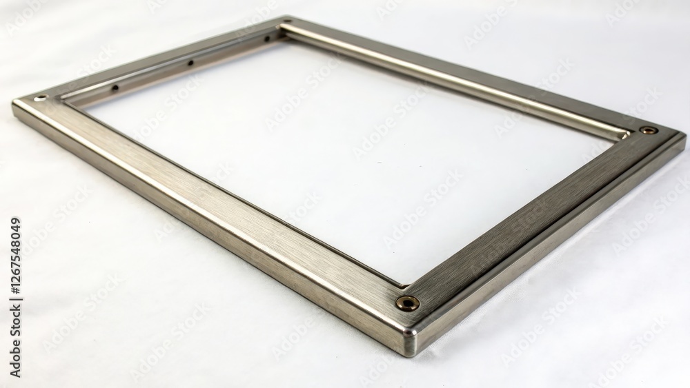 Metal Frame, Rectangular, Brushed Finish, Industrial Part Metal Frame, Rectangular, Brushed Finish, Industrial Part