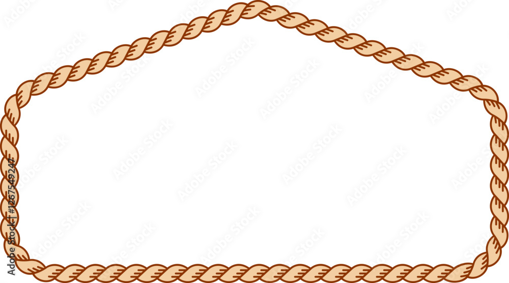 Illustration of a simple rope frame with blank copy space. Empty space with rope border for your design. Illustration of a simple rope frame with blank copy space. Empty space with rope border for your design.