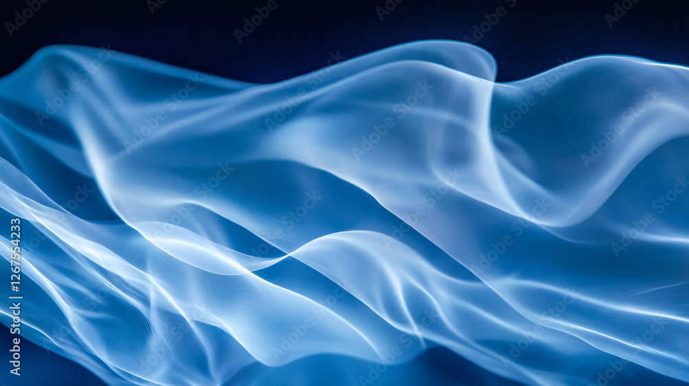 custom made wallpaper toronto digitalEthereal blue waves dance gently in a serene atmosphere, creating a calming visual experience during twilight hours