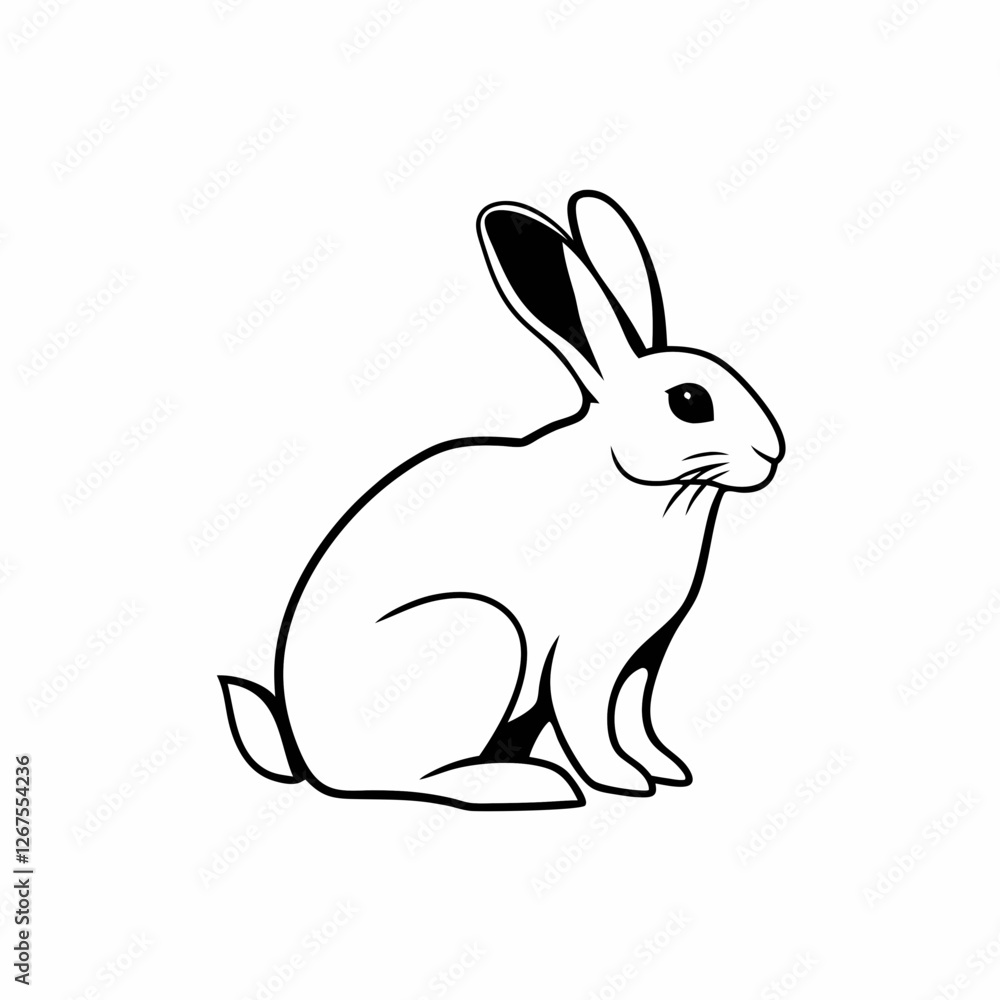 Obraz premium Easter Bunny Shape SVG,Rabbit SVG,Bunny Shape Svg,Outline Bunny Svg,Bunny Silhouette,Easter Bunny
