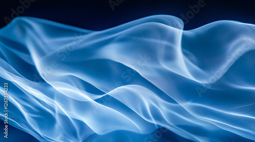 Wallpaper Mural Ethereal blue waves dance gently in a serene atmosphere, creating a calming visual experience during twilight hours Torontodigital.ca