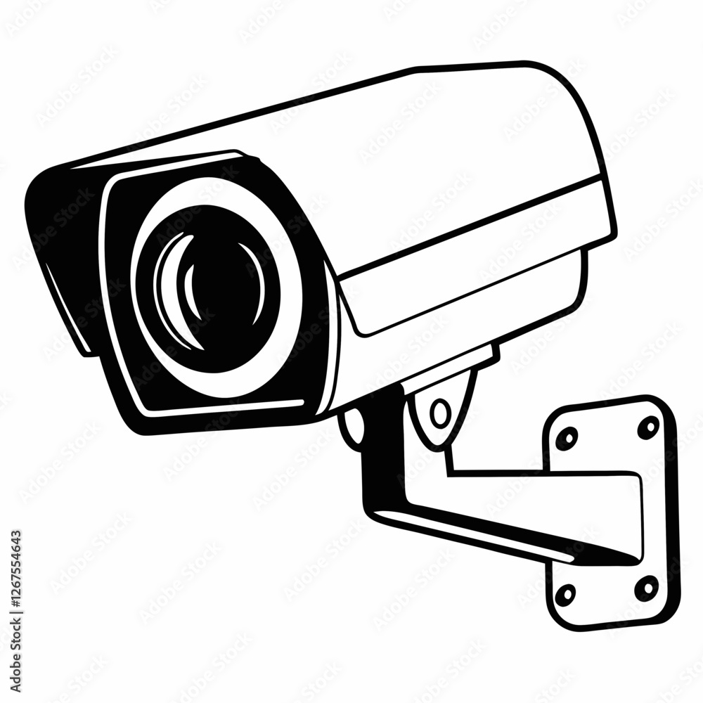 surveillance camera line icon vector, Security camera icon SVG surveillance camera line icon vector, Security camera icon SVG