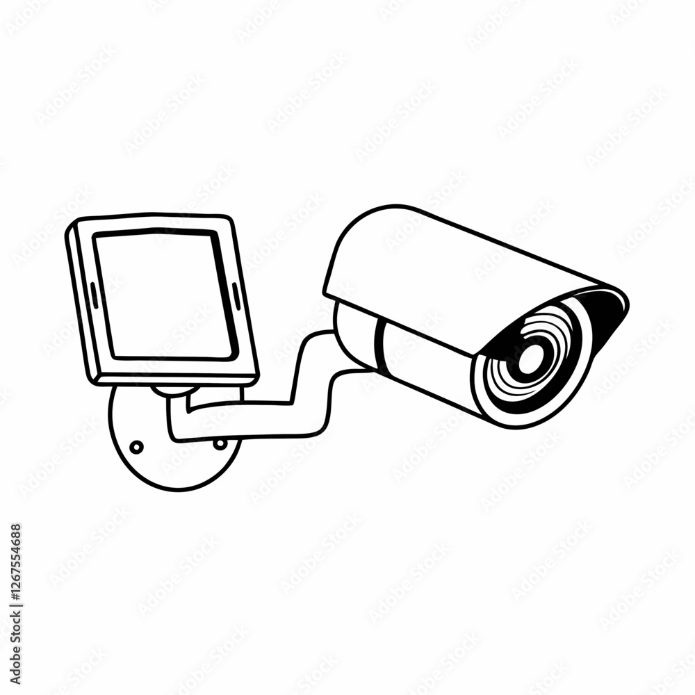surveillance camera line icon vector, Security camera icon SVG surveillance camera line icon vector, Security camera icon SVG