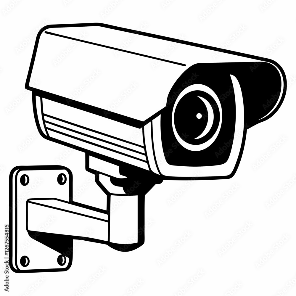 surveillance camera line icon vector, Security camera icon SVG surveillance camera line icon vector, Security camera icon SVG