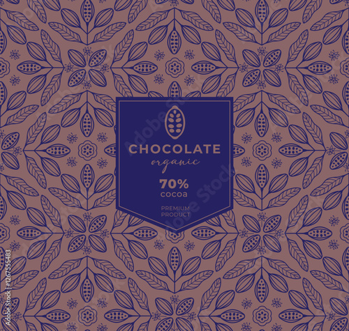 Cocoa bean illustration. Vintage style design template. chocolate cocoa beans. Vector illustration