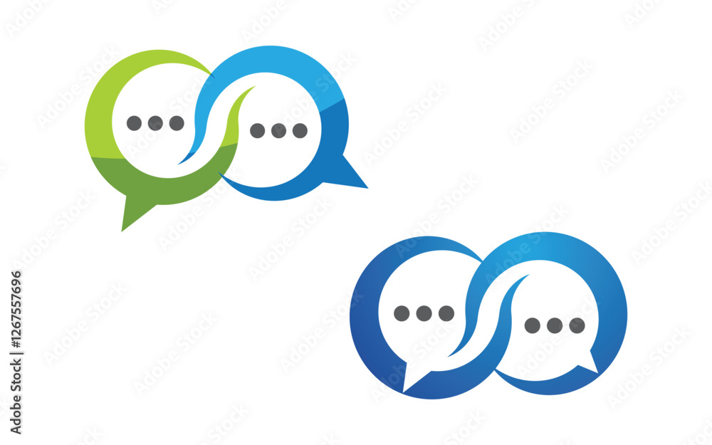 Speech message bubble icon Logo template vector illustration Speech message bubble icon Logo template vector illustration