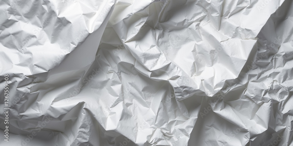 Obraz premium White crumpled paper texture background with a rough surface.