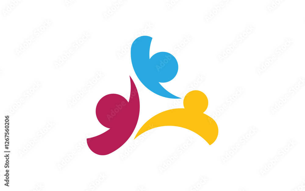 Mutual help care social Community Logo design template Mutual help care social Community Logo design template