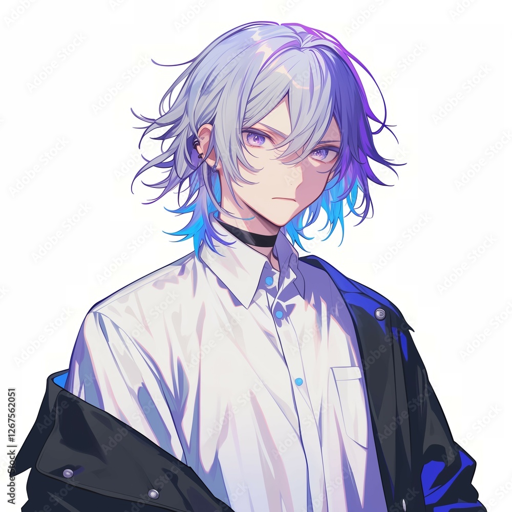 アニメ調の美青年の切り抜き用素材