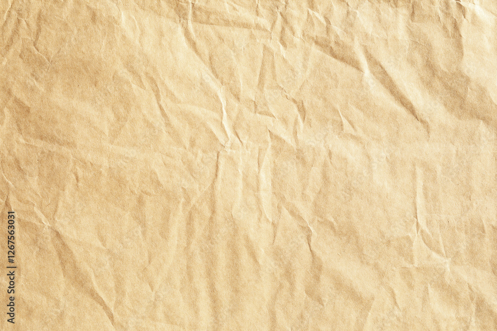 Fototapeta premium Yellow crumpled paper texture background