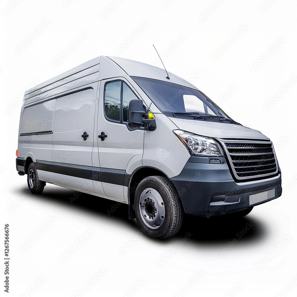 van isolated on white