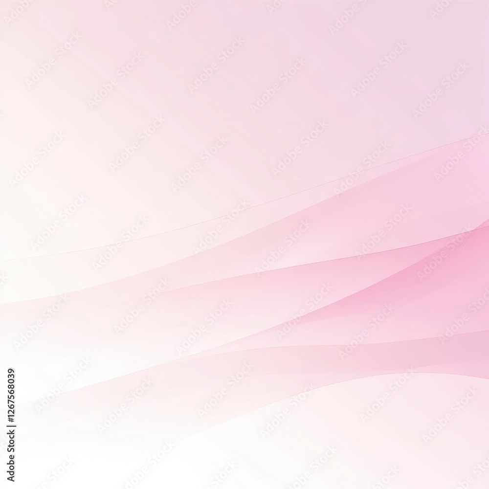 Soft pink abstract background with flowing curves and gradients creating a calming atmosphere for design projects. Generative AI