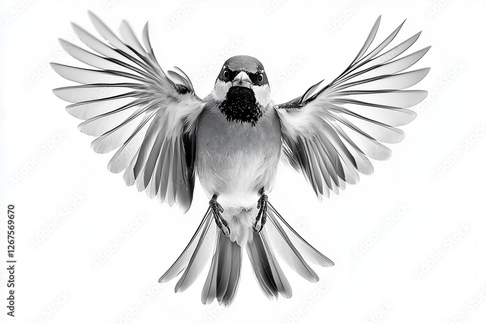 Naklejka premium Sparrow in flight