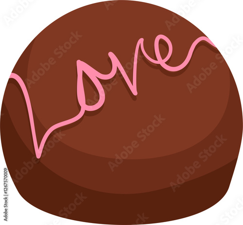 Chocolate truffle illustration 