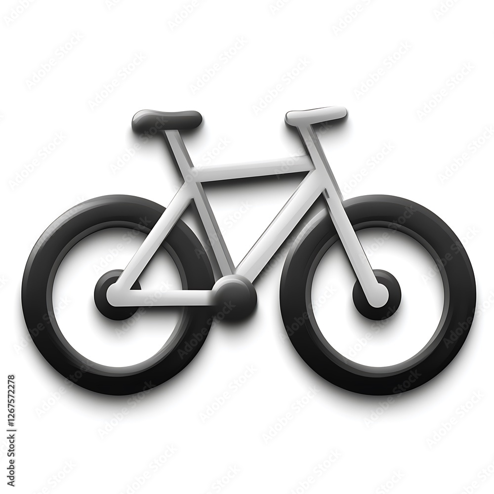 A sleek modern bicycle design is shown in grayscale A sleek modern bicycle design is shown in grayscale