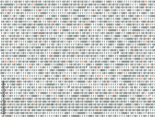 Abstract technology binary code background. Digital binary data, matrix background