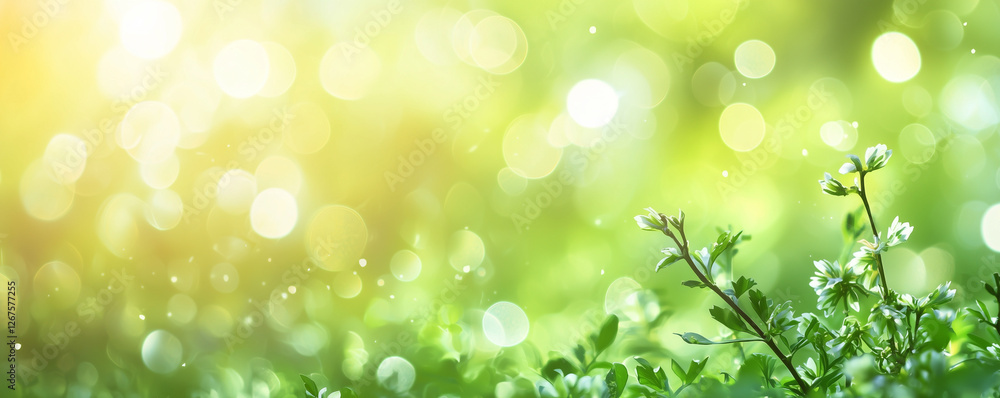 Fototapeta premium Fresh green plants as a background for own designs
