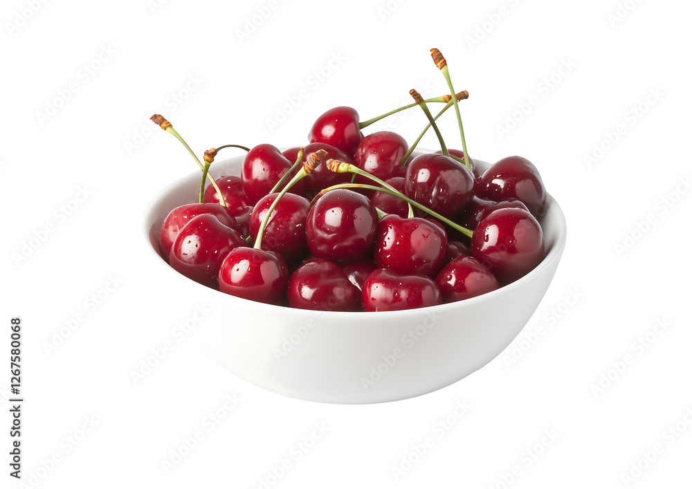 Sweet Red Cherries in a Bowl Fresh Fruit Sweet Red Cherries in a Bowl Fresh Fruit