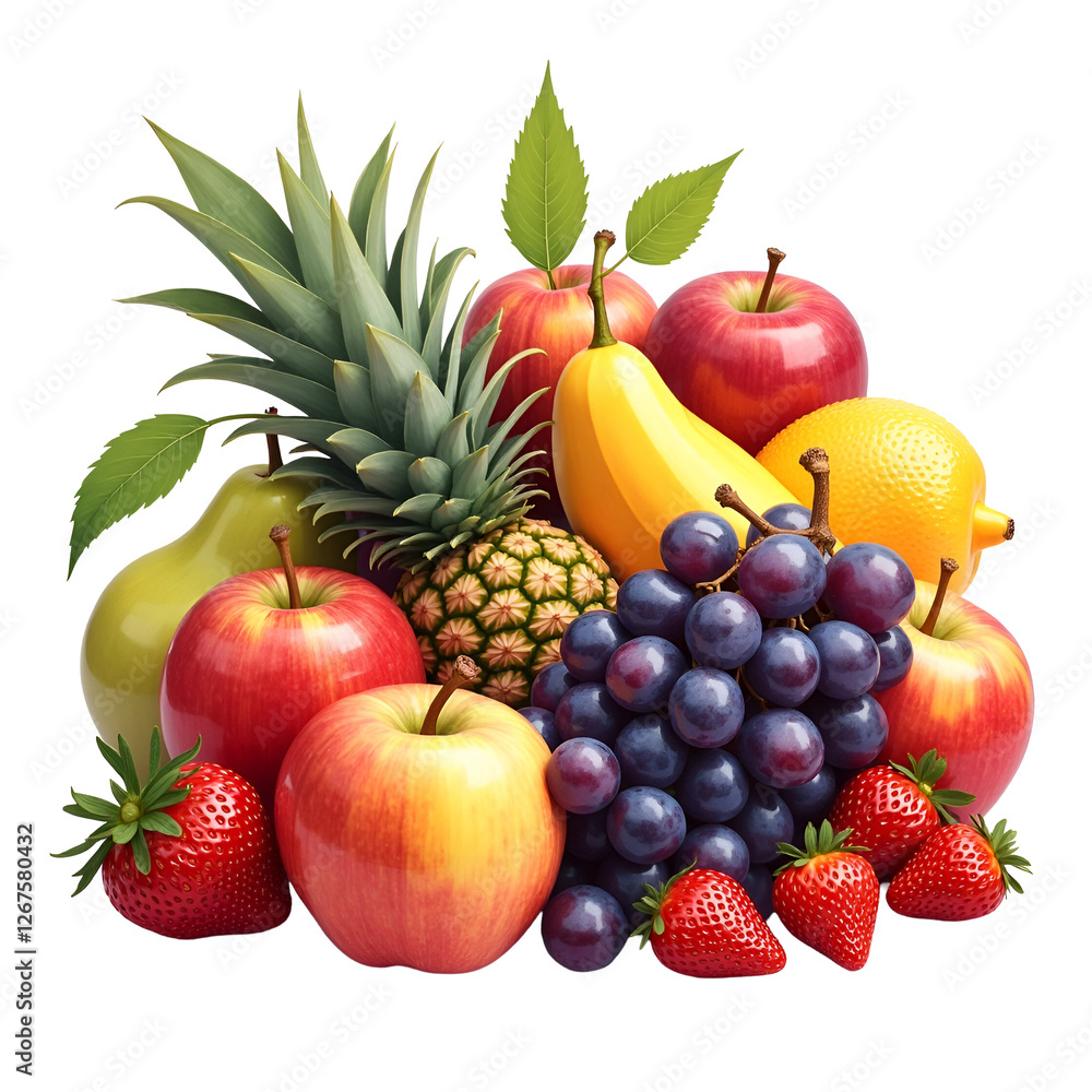 fresh Colorful fruits isolated on transparent background png fresh Colorful fruits isolated on transparent background png