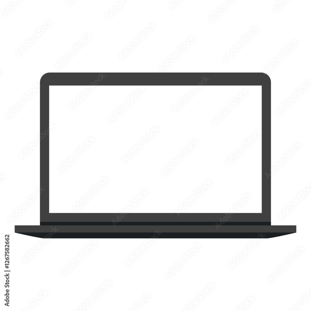 laptop with blank screen vector illustration isolated on white background laptop with blank screen vector illustration isolated on white background