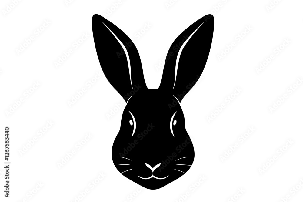 Obraz premium black rabbit isolated on white