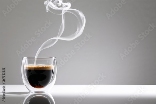 Hot Black coffee glass  