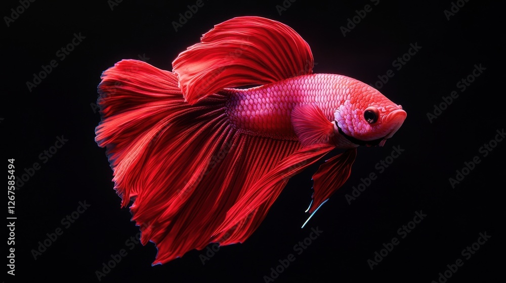 Elegant White Siamese Fighting Fish in Dark Abstract Background Elegant White Siamese Fighting Fish in Dark Abstract Background