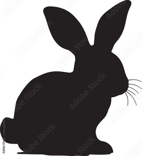 A cute bunny silhouette