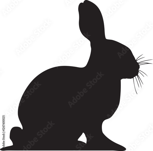 A cute bunny silhouette