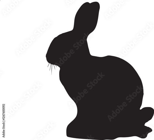 A cute bunny silhouette