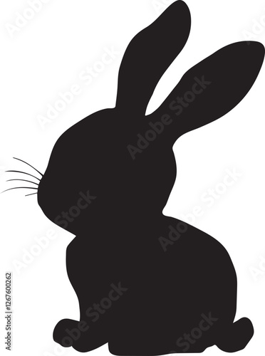 A cute bunny silhouette