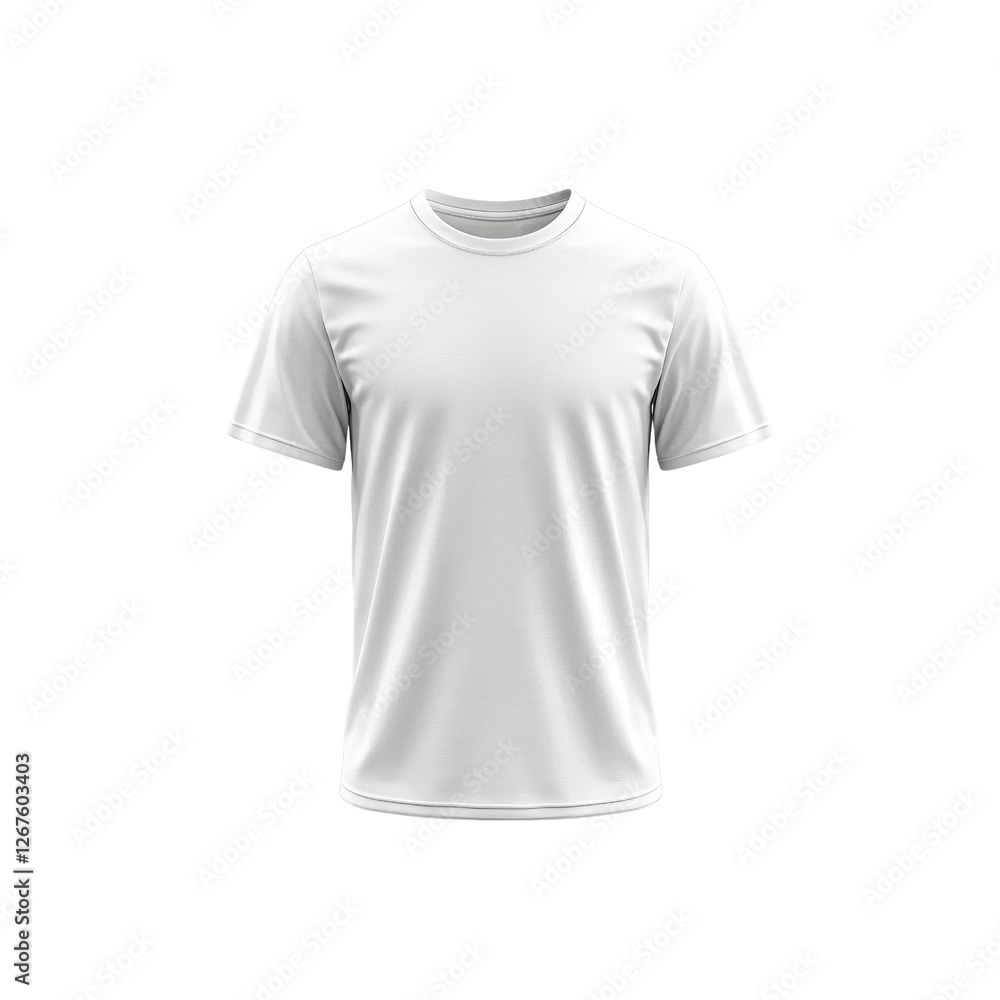 Blank White T-Shirt Mockup - Front View Blank White T-Shirt Mockup - Front View