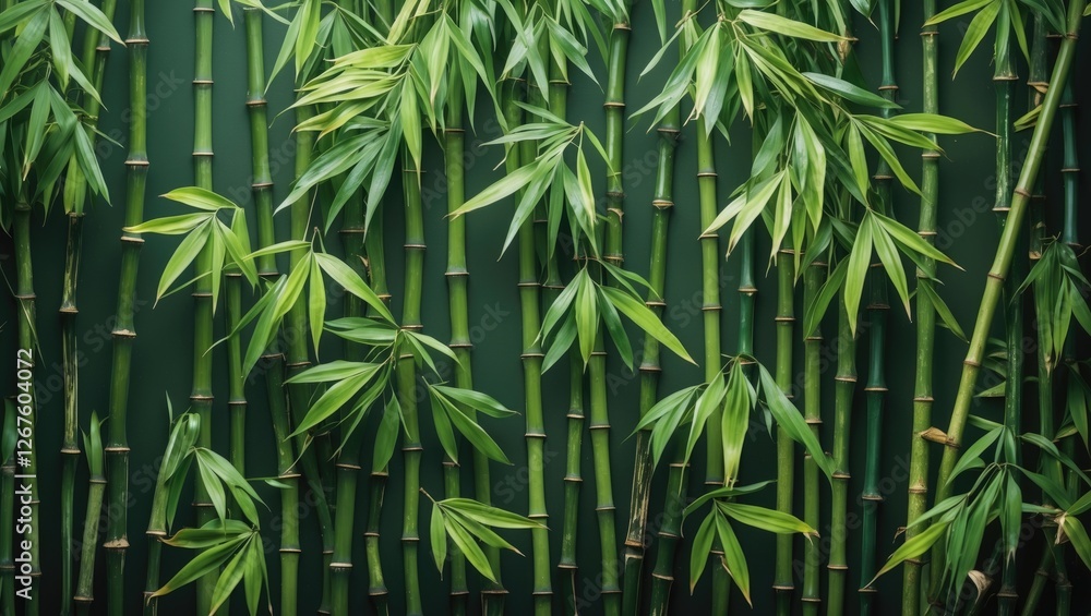 Bamboo Leaf Background with Lush Greenery and Space for Text Overlays Ideal for Nature Related Designs and Eco Friendly Concepts Bamboo Leaf Background with Lush Greenery and Space for Text Overlays Ideal for Nature Related Designs and Eco Friendly Concepts