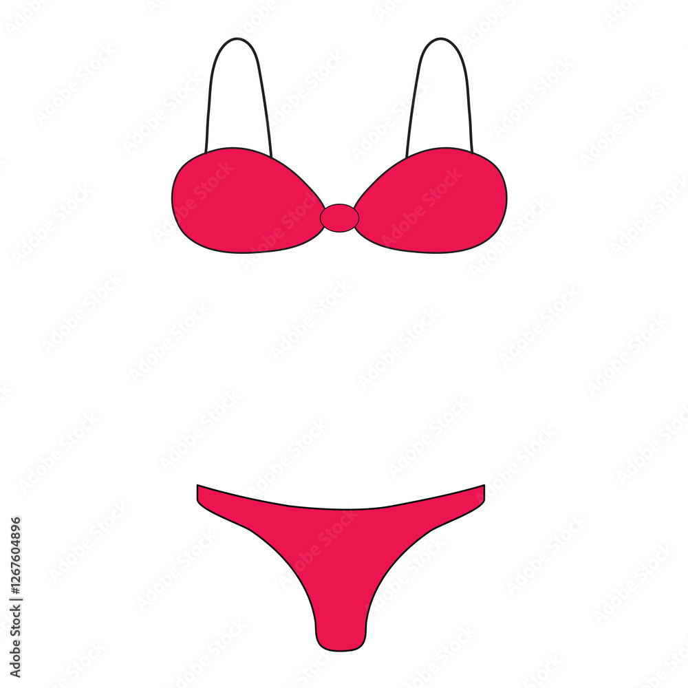 separate female swimsuit vector icon separate female swimsuit vector icon