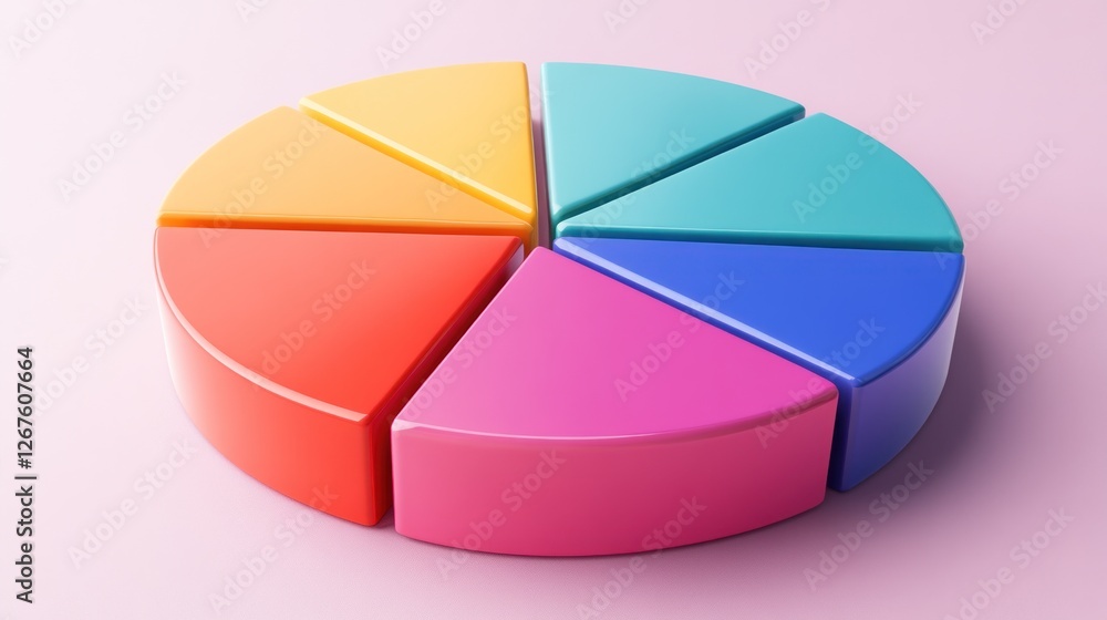 Colorful 3D Pie Chart: Data Visualization Colorful 3D Pie Chart: Data Visualization