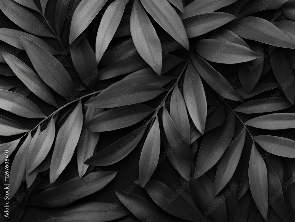 Dark and moody leaves in monochrome. Dark and moody leaves in monochrome.
