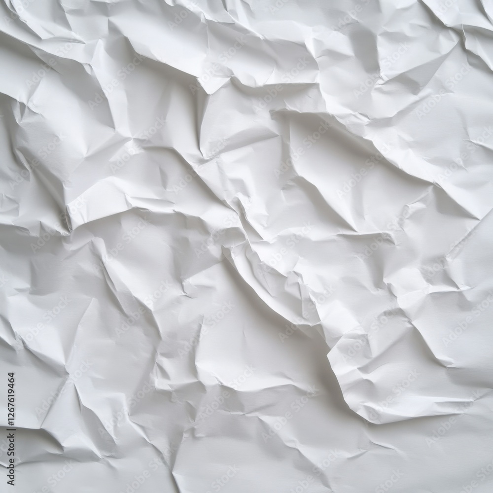 Obraz premium Crumpled white paper texture background