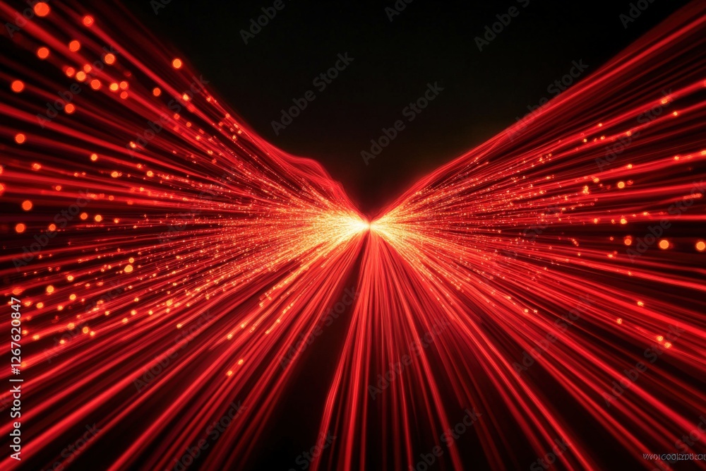 Fototapeta premium abstract Red Lines on Black Background