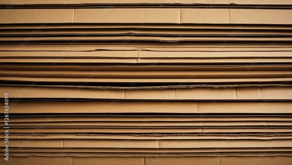 Brown industrial cardboard texture featuring horizontal lines and layered profiles suitable for backgrounds and design projects. Brown industrial cardboard texture featuring horizontal lines and layered profiles suitable for backgrounds and design projects.