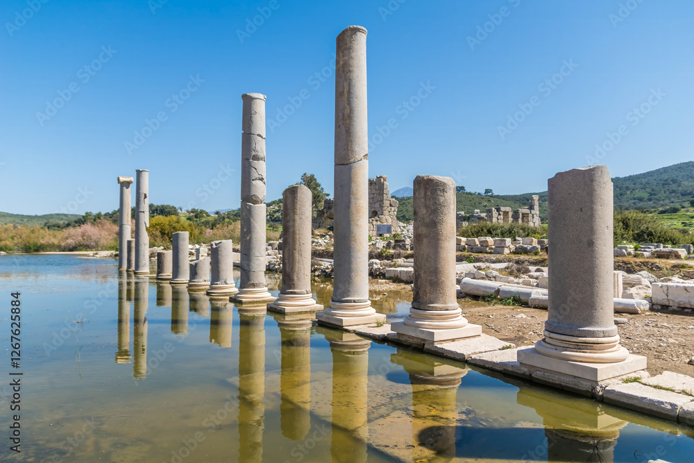 Antique ruins in Patara near Fethiye, Turkey